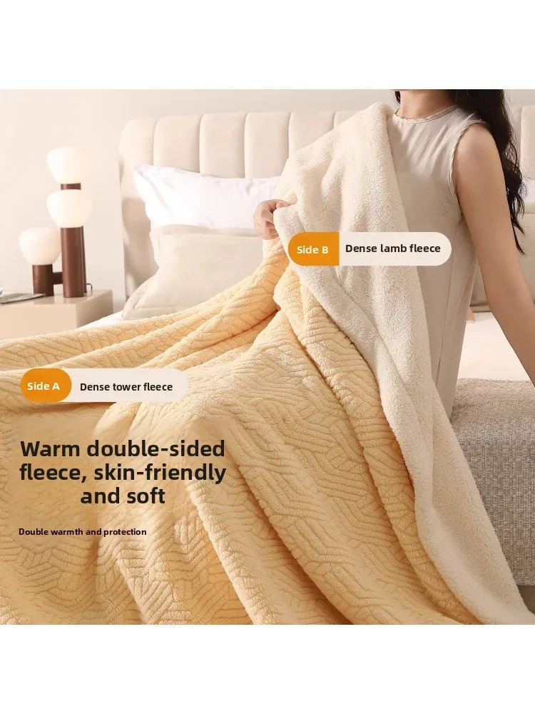 Thickened Coral Fleece Blanket New Style Sofa Covering Nap Bedding Student Dormitory Small Quilt High Warmth Dual Layer Weave
Thickened Coral Fleece Blanket New Style Sofa Covering Nap Bedding Student Dormitory Small Quilt High Warmth Dual Layer Weave