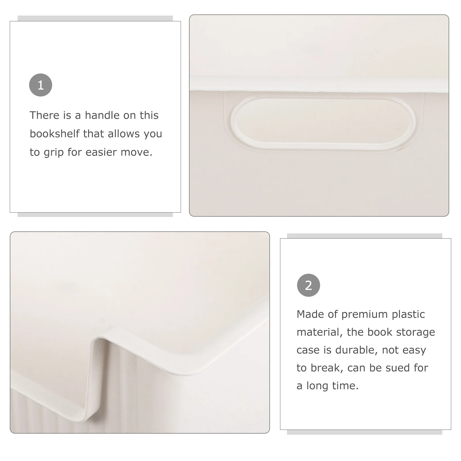 Plastic Bookshelf Rolling Storage Box with Handle Large Capacity Bookcase on Wheels Under Desk Bedroom Organizer
Plastic Bookshelf Rolling Storage Box with Handle Large Capacity Bookcase on Wheels Under Desk Bedroom Organizer