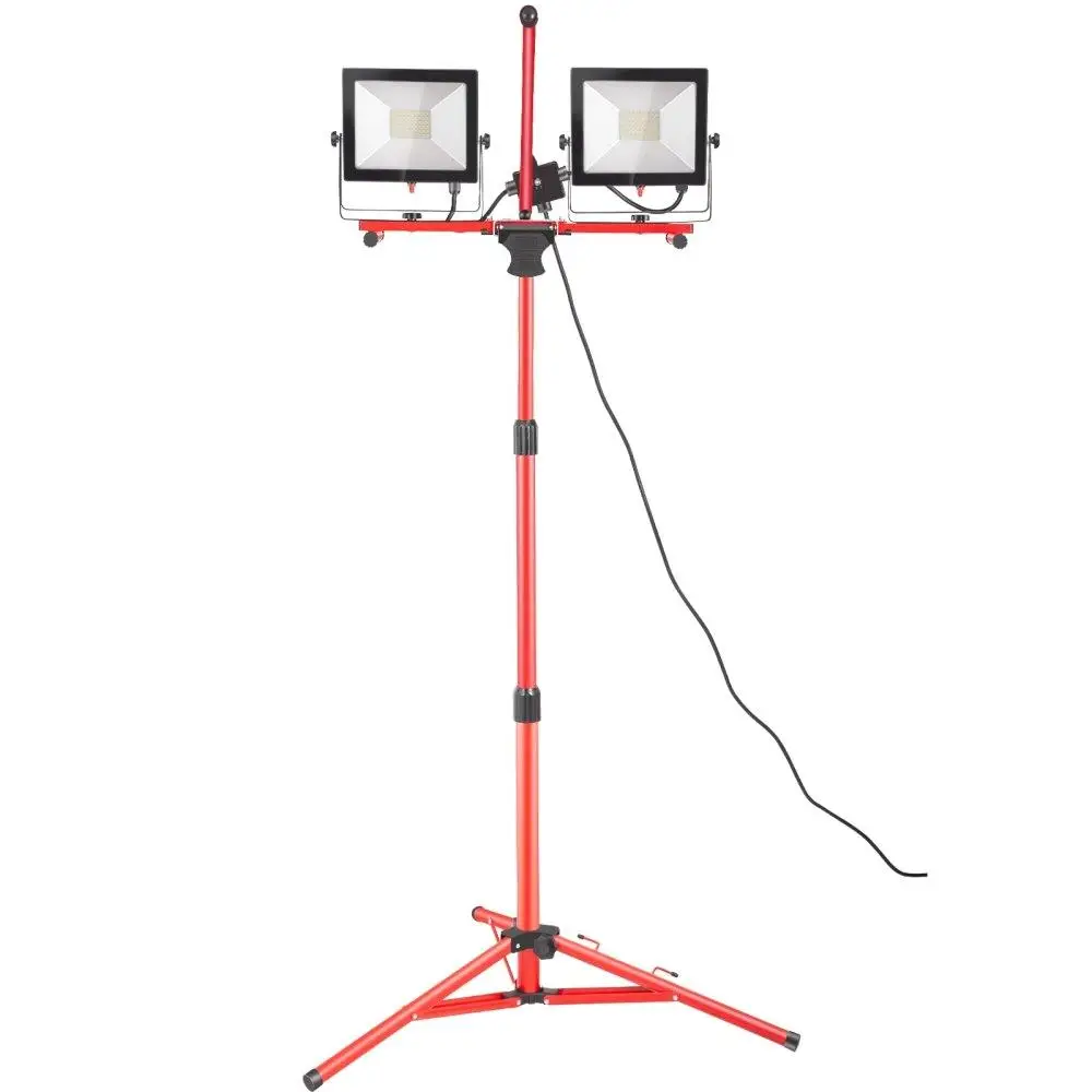 Work Light Dual Head 5000 Lumens Adjustable Foldable Tripod Stand IP65 Waterproof 5000K Color Temperature
Work Light Dual Head 5000 Lumens Adjustable Foldable Tripod Stand IP65 Waterproof 5000K Color Temperature