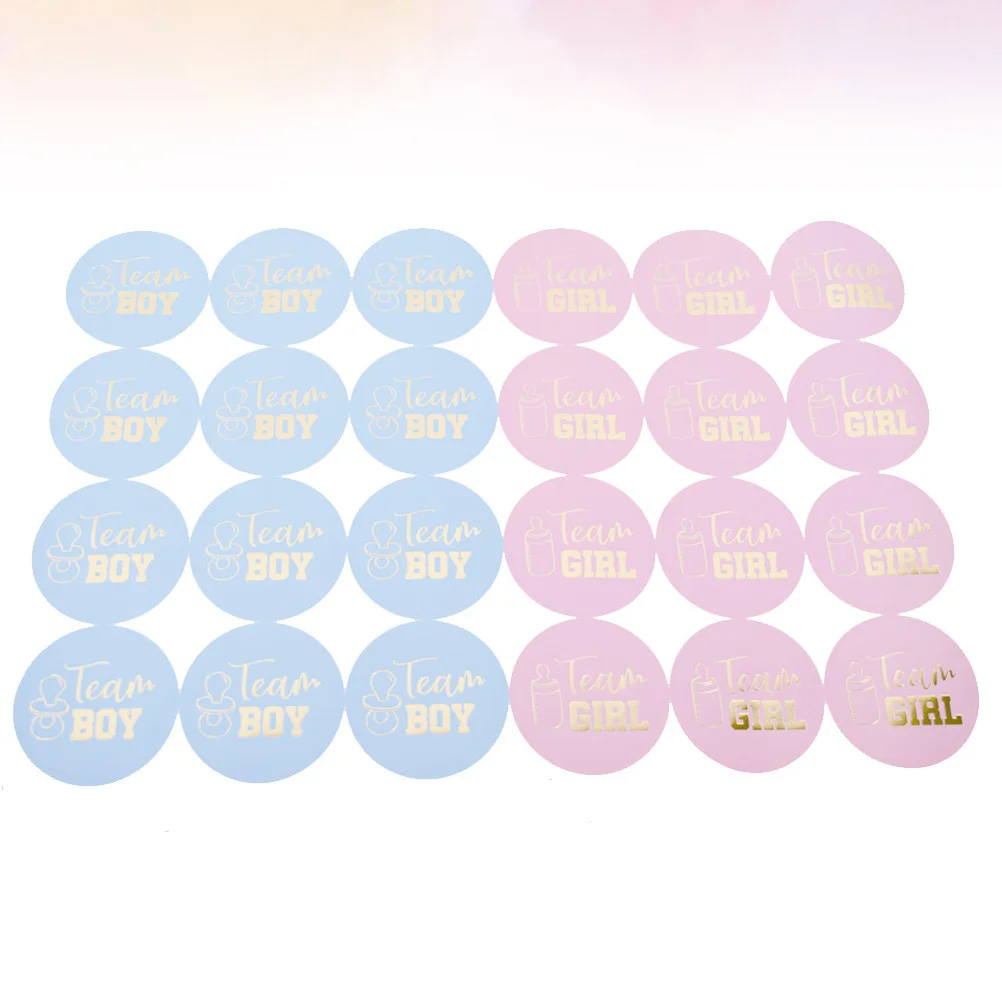 72Pcs Gender Reveal Stickers Self-Adhesive Team Boy Girl Letter Printed Round Scrapbook Baby Shower Party Gender Reveal Stickers
72Pcs Gender Reveal Stickers Self-Adhesive Team Boy Girl Letter Printed Round Scrapbook Baby Shower Party Gender Reveal Stickers