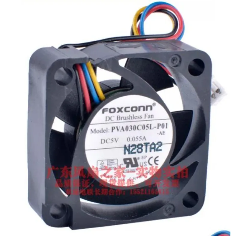 New Cooler Fan PVA030C05L-P01 3cm 3010 5V 0.055A 4-wire Silent Cooling Fan
New Cooler Fan PVA030C05L-P01 3cm 3010 5V 0.055A 4-wire Silent Cooling Fan
