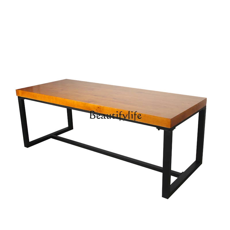 Solid wood conference long table Simple modern large board workbench Log office computer negotiation table
Solid wood conference long table Simple modern large board workbench Log office computer negotiation table