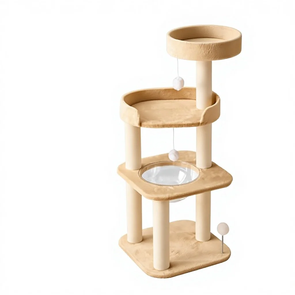 &c Excellent Quality Four-layer Khaki cat Climbing Frame Nest Anti-slip Column Space-saving Wooden Toy Home Simple Style
&c Excellent Quality Four-layer Khaki cat Climbing Frame Nest Anti-slip Column Space-saving Wooden Toy Home Simple Style