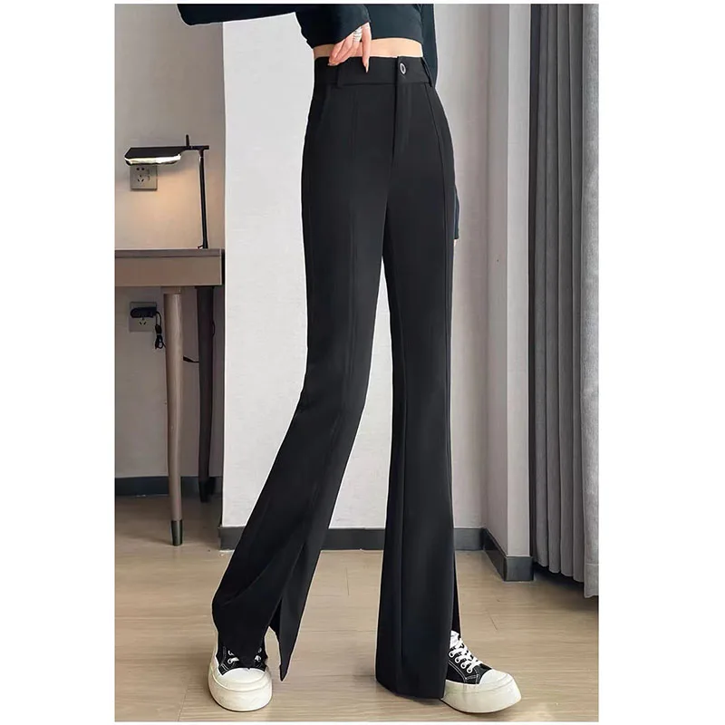 2025 Spring and Autumn New Black Suit Pants High Waist Slim and Casual Micro Flared Pants
2025 Spring and Autumn New Black Suit Pants High Waist Slim and Casual Micro Flared Pants