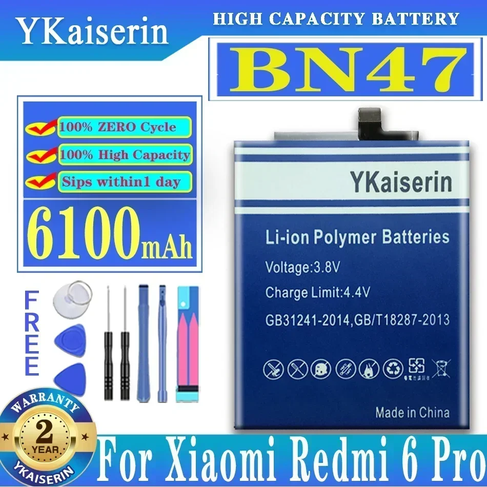 Для Xiao mi BN47 Сменный аккумулятор для Xiaomi Redmi 6 Pro/Redmi6 Pro/Mi A2 Lite/A2Lite емкостью 6100 мАч с бесплатными инструментами
Для Xiao mi BN47 Сменный аккумулятор для Xiaomi Redmi 6 Pro/Redmi6 Pro/Mi A2 Lite/A2Lite емкостью 6100 мАч с бесплатными инструментами