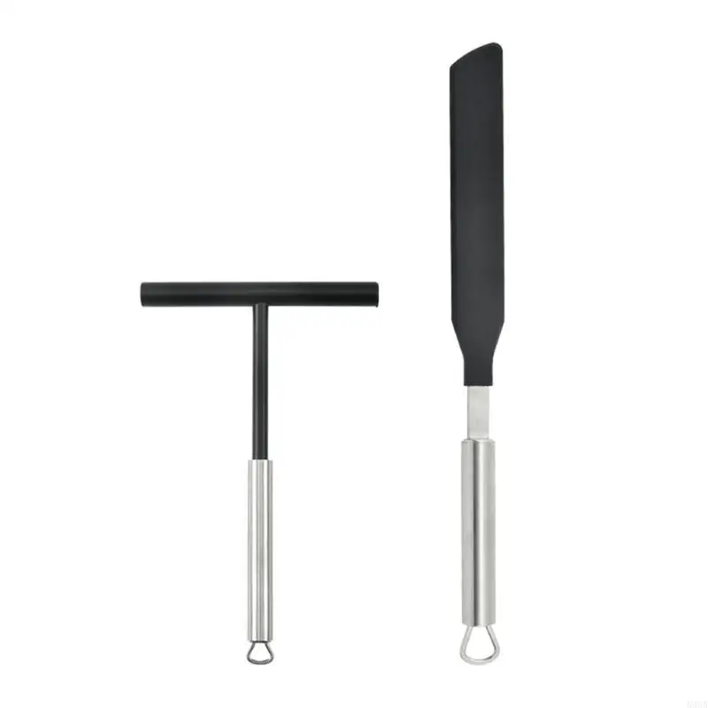 896A Crepes Distributor and Spatula Set Stainless Steel Dough Distributor Crepes Spreader for Cooking
896A Crepes Distributor and Spatula Set Stainless Steel Dough Distributor Crepes Spreader for Cooking