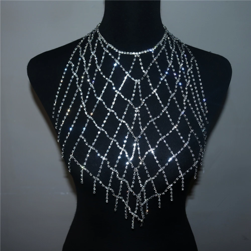 Simple Fashion Rhinestone Mesh Tassel Chest Chain Ladies Sexy Beach Party Rhinestone Bra Necklace Exquisite Jewelry Accessories
Simple Fashion Rhinestone Mesh Tassel Chest Chain Ladies Sexy Beach Party Rhinestone Bra Necklace Exquisite Jewelry Accessories
