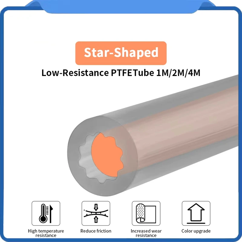Трубка из ПТФЭ в форме звезды Lenovo, наружный диаметр 4 мм, низкое сопротивление, высокая термостойкость, устойчивая к истиранию трубка из ПТФЭ для Bambu X1 P1 A1
Трубка из ПТФЭ в форме звезды Lenovo, наружный диаметр 4 мм, низкое сопротивление, высокая термостойкость, устойчивая к истиранию трубка из ПТФЭ для Bambu X1 P1 A1