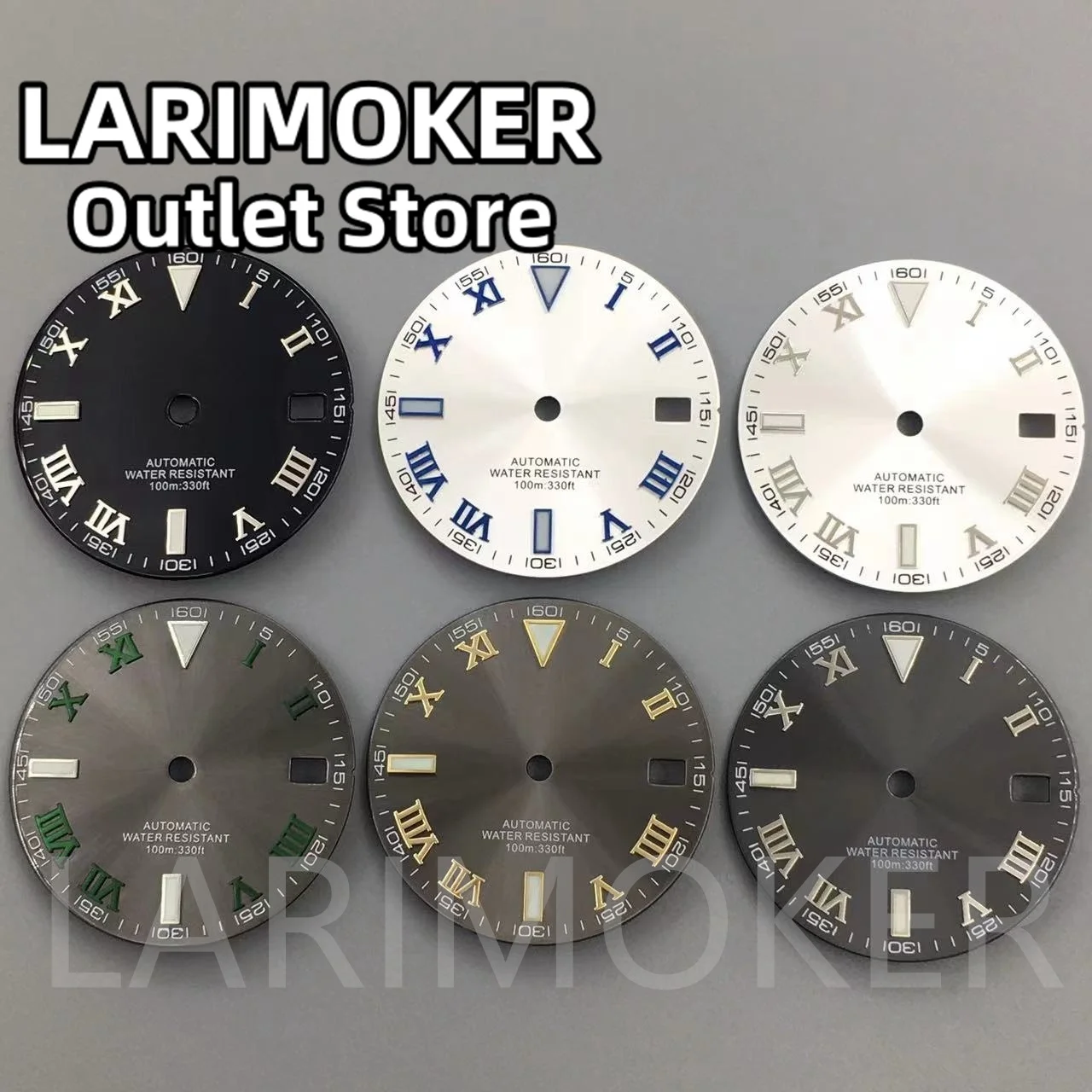 LARIMOKER 29 мм черный белый серый циферблат зеленый Luminou подходит для движения NH35
LARIMOKER 29 мм черный белый серый циферблат зеленый Luminou подходит для движения NH35