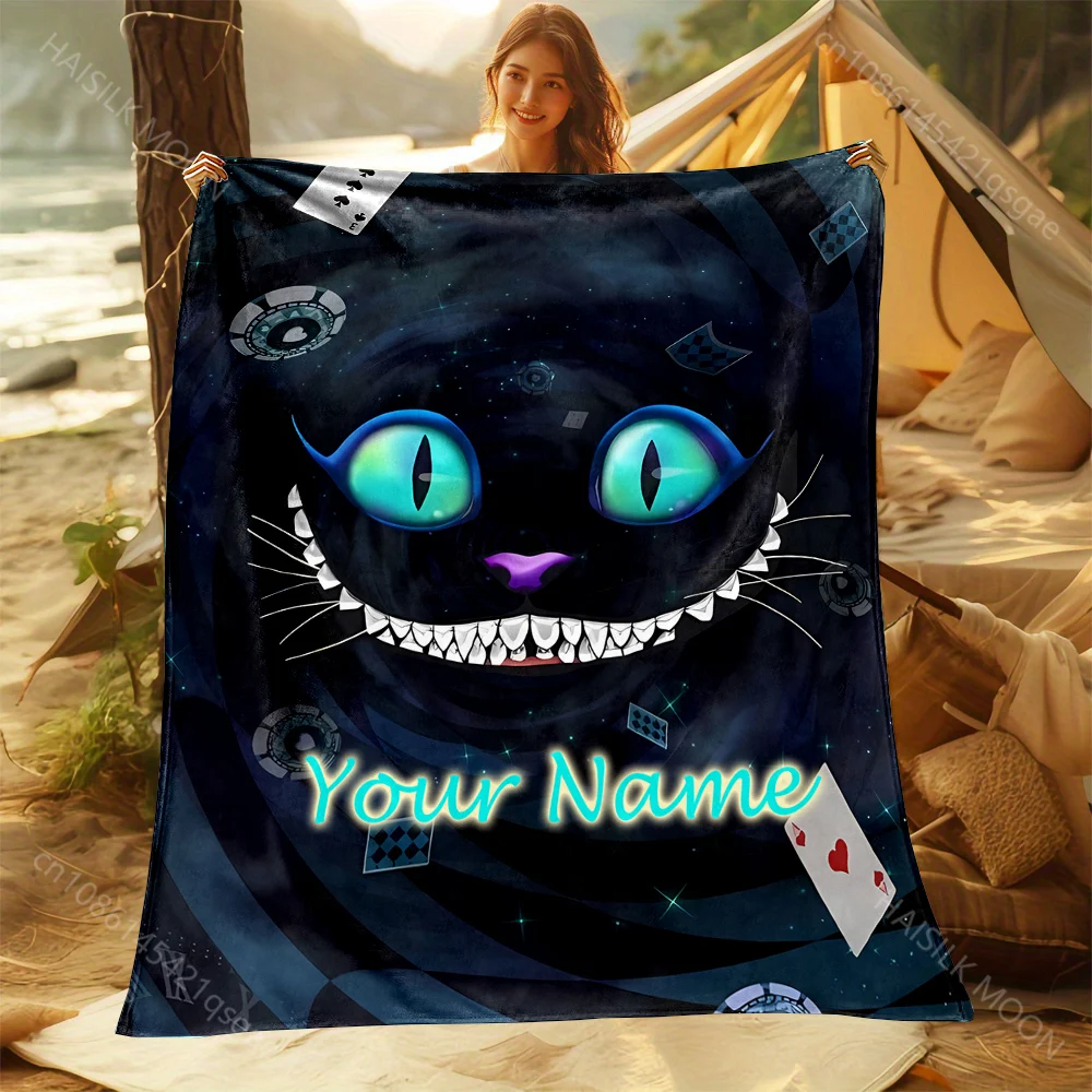 1PC Personalization Custom Name Blanket Alice in Wonderland Cheshire Cat Print Fluffy Soft Blanket Various Sizes To Choose From
1PC Personalization Custom Name Blanket Alice in Wonderland Cheshire Cat Print Fluffy Soft Blanket Various Sizes To Choose From
