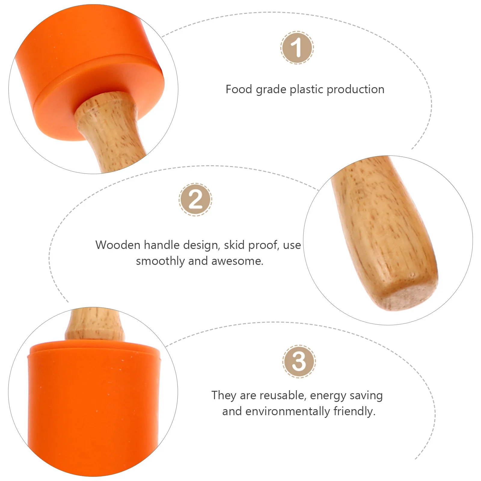 4Pcs Wooden Handle Rolling Pin Non Stick Silicone Dough Roller Baking Kitchen Tool for Cookie Noodle Pizza Rolling Pin
4Pcs Wooden Handle Rolling Pin Non Stick Silicone Dough Roller Baking Kitchen Tool for Cookie Noodle Pizza Rolling Pin