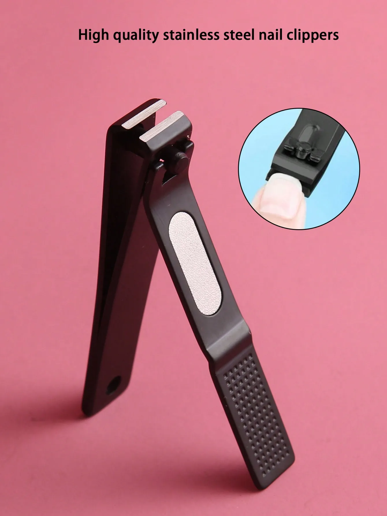 1Pc Straight Edge Nail Clipper with black handle, designed for trimming fingernails and toenails. Practical manicure pedicure tool, great for home, travel and daily nail care, also suitable for press on nails and daily nail art use
1Pc Straight Edge Nail Clipper with black handle, designed for trimming fingernails and toenails. Practical manicure pedicure tool, great for home, travel and daily nail care, also suitable for press on nails and daily nail art use