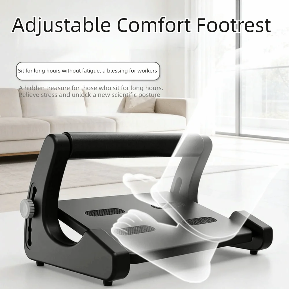 Adjustable Angle Under Desk Footrest Ergonomic Non-Skid Bottom Adjustable Footstool Textured Surface Comfortable
Adjustable Angle Under Desk Footrest Ergonomic Non-Skid Bottom Adjustable Footstool Textured Surface Comfortable