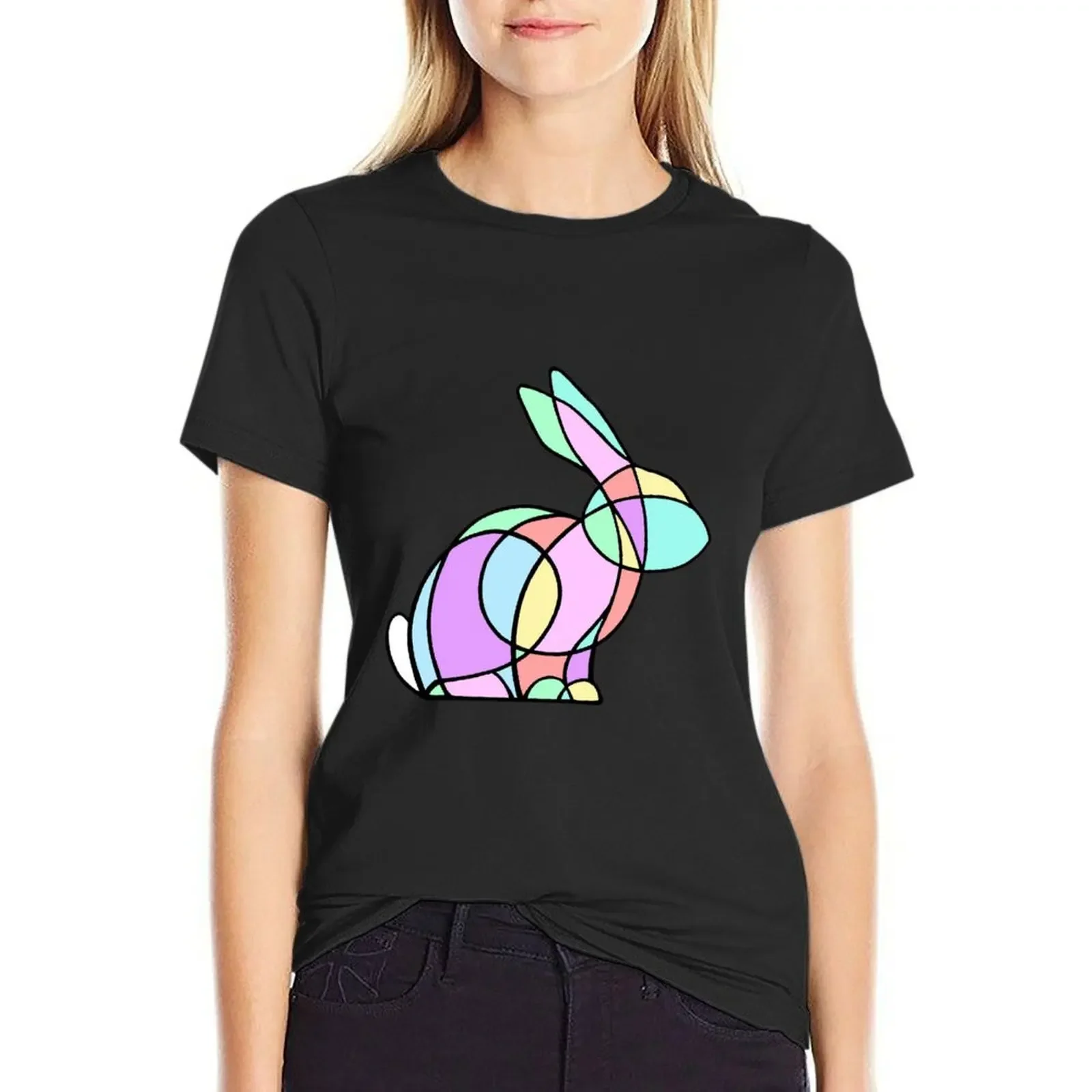 Rainbow stained glass rabbit T-Shirt Blouse korean fashion animal print shirt for girls t-shirt dress for Women graphic
Rainbow stained glass rabbit T-Shirt Blouse korean fashion animal print shirt for girls t-shirt dress for Women graphic