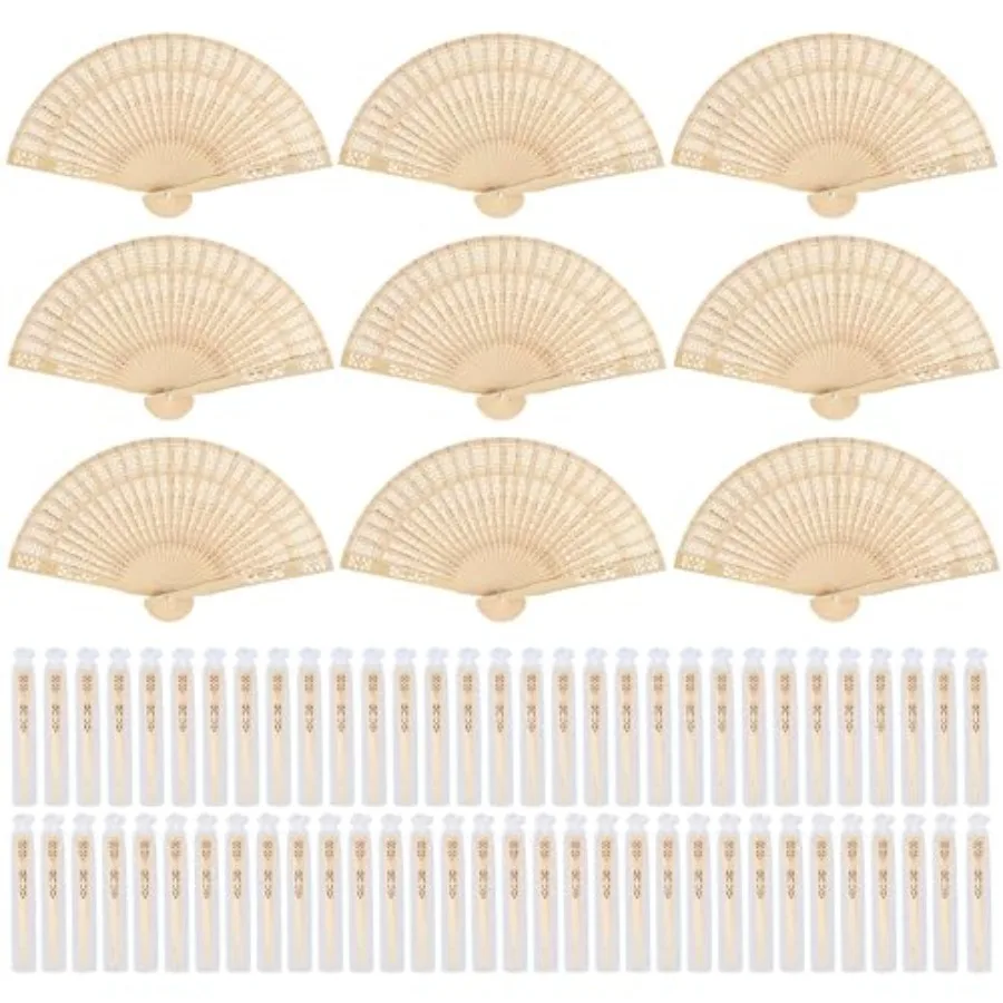 MCEAST 72 Pack Sandalwood Folding Fans Bulk, 7.9 Inches Wooden Handheld Fans with Organza Bags, Wedding Fans for Bridal Shower,
MCEAST 72 Pack Sandalwood Folding Fans Bulk, 7.9 Inches Wooden Handheld Fans with Organza Bags, Wedding Fans for Bridal Shower,