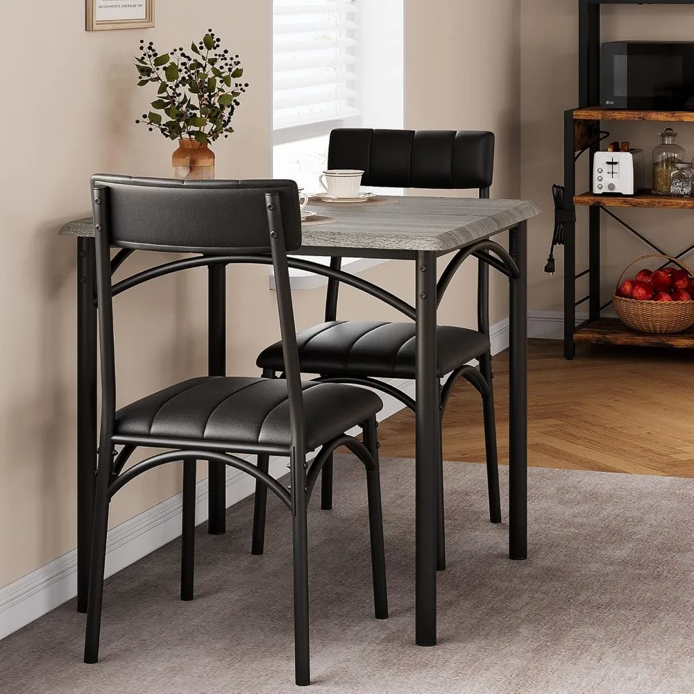 3 Piece Dining Table Set, Kitchen Table and Chairs for 2, Metal and Wood Square Dining Room Table Set with 2 Upholstered Chairs,
3 Piece Dining Table Set, Kitchen Table and Chairs for 2, Metal and Wood Square Dining Room Table Set with 2 Upholstered Chairs,