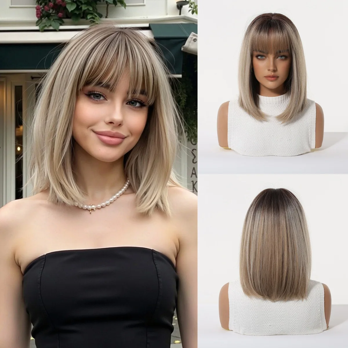 Ombre Brown Straight Bob Synthetic Wig with Air Bang Heat Resistant Fiber Short Hair Wigs for Women Daily Wear Dating
Ombre Brown Straight Bob Synthetic Wig with Air Bang Heat Resistant Fiber Short Hair Wigs for Women Daily Wear Dating