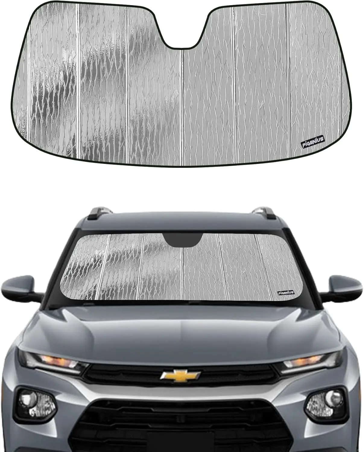 Windshield Sunshade for Chevy Trailblazer 2021-2023 - Reversible Silver/Black
Windshield Sunshade for Chevy Trailblazer 2021-2023 - Reversible Silver/Black
