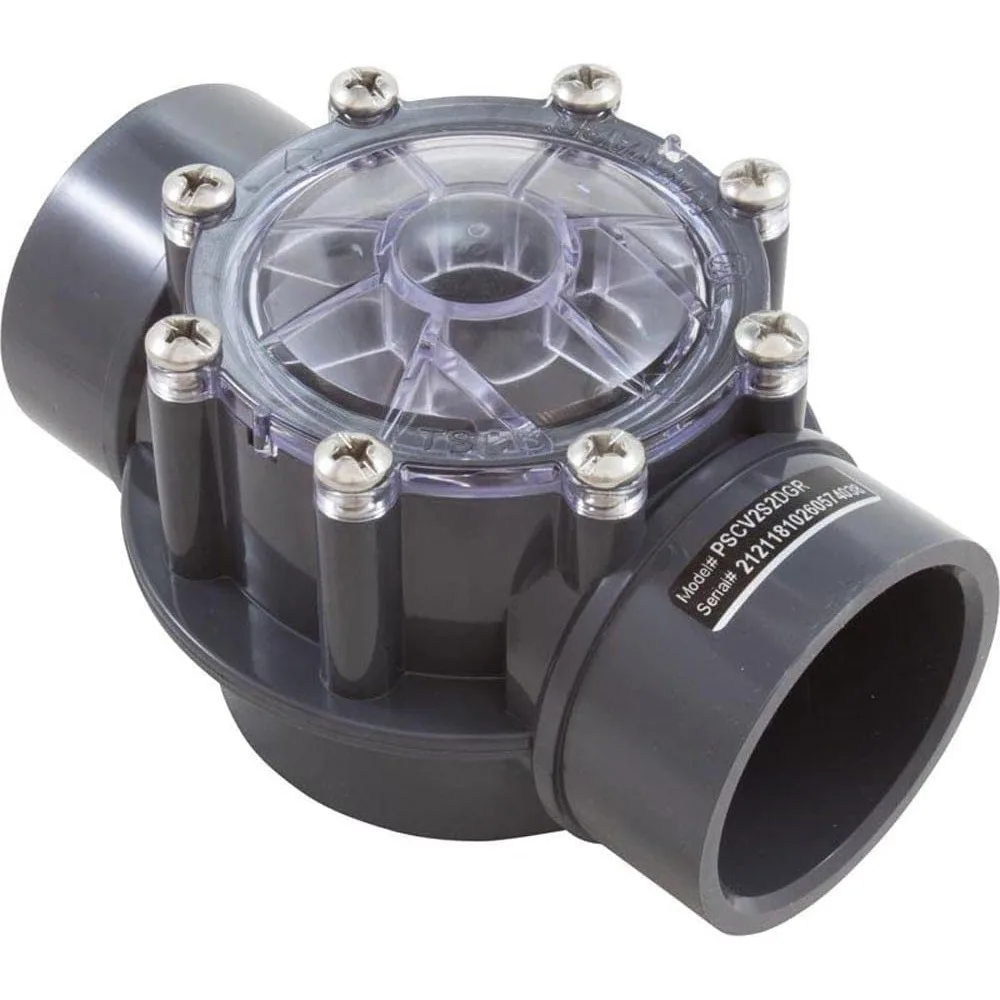 Dark Gray PVC Check Valve 2 Inch Slip x Slip Spring Loaded
Dark Gray PVC Check Valve 2 Inch Slip x Slip Spring Loaded