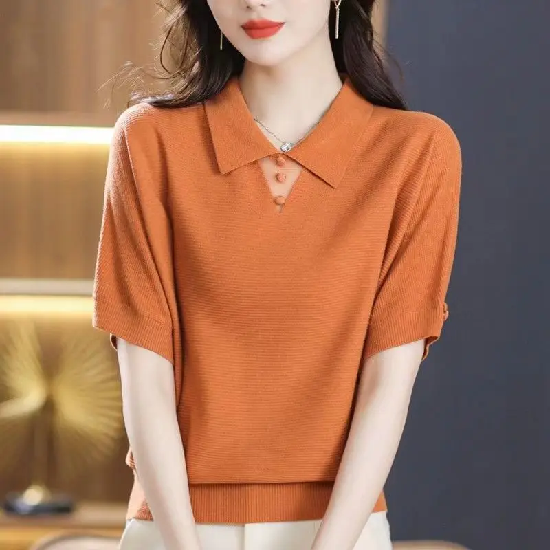 Mint Mambo Summer Lapel Short Sleeve T-shirt for Women Loose Slim French Niche Top Age-reducing Polo Shirt
Mint Mambo Summer Lapel Short Sleeve T-shirt for Women Loose Slim French Niche Top Age-reducing Polo Shirt