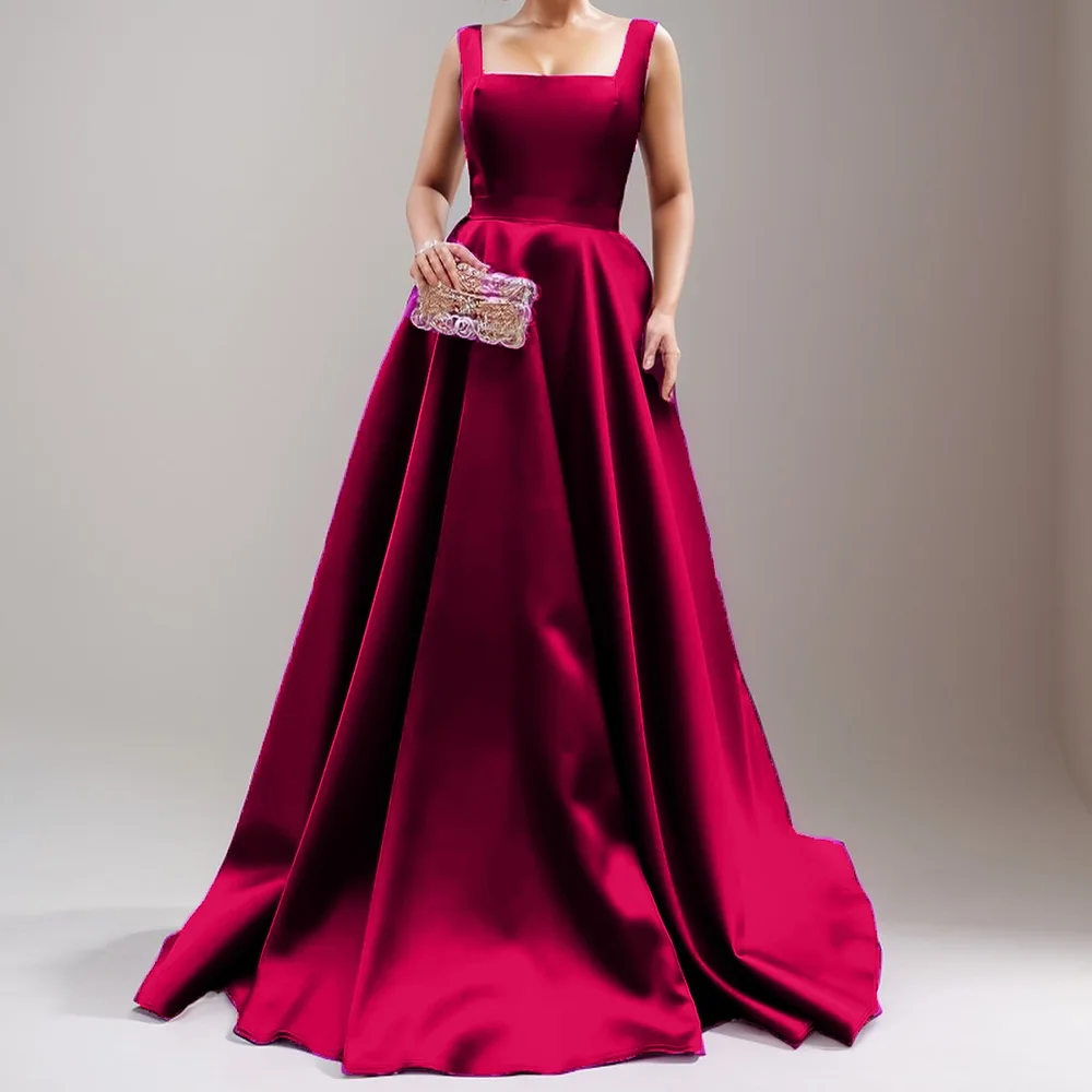 Customized Fashion Satin A-Line Cap Sleeve Bow Evening Dresses Square Collar Sleeveless Panel Train Special Occasion Gowns
Customized Fashion Satin A-Line Cap Sleeve Bow Evening Dresses Square Collar Sleeveless Panel Train Special Occasion Gowns