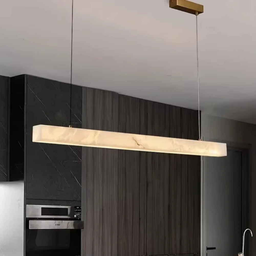 Simple Natural Marble Long Rectangle Chandelier Dining Room Living Room Restruant Alabaster Lighting LED All Copper Pendant Lamp
Simple Natural Marble Long Rectangle Chandelier Dining Room Living Room Restruant Alabaster Lighting LED All Copper Pendant Lamp