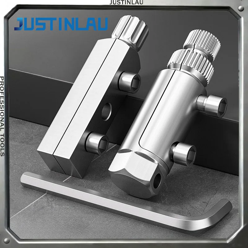 JUSTINLAU Multifunctional Tap for Household Water Pipe Valve Thread Extractor Tool Used for Dismantling 1/2 "3/4" 1 "faucets
JUSTINLAU Multifunctional Tap for Household Water Pipe Valve Thread Extractor Tool Used for Dismantling 1/2 "3/4" 1 "faucets