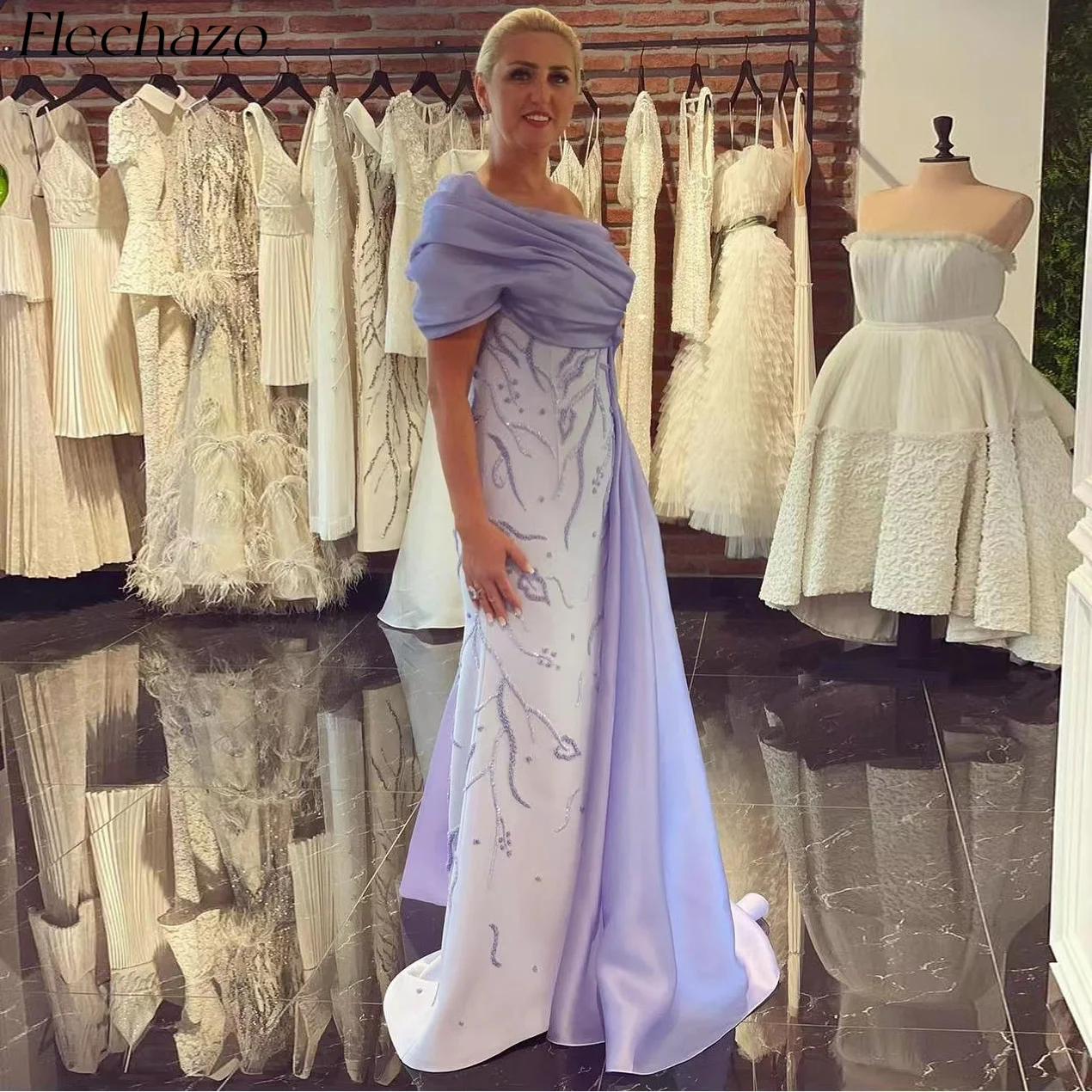 Flechazo Purple Prom Dresses Off Shoulder A-Line Beading Celebrity Occasion Party Ball Gown Customized فساتين سهره فاخره
Flechazo Purple Prom Dresses Off Shoulder A-Line Beading Celebrity Occasion Party Ball Gown Customized فساتين سهره فاخره