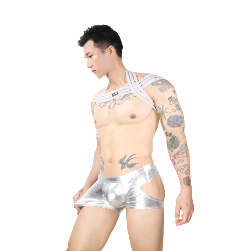 Men Boyshort Bright Shorts Gold Imitation Leather UnderwearPerformance Clothing Underwear Big Chest High Elastic Muscle Shoulder
Men Boyshort Bright Shorts Gold Imitation Leather UnderwearPerformance Clothing Underwear Big Chest High Elastic Muscle Shoulder