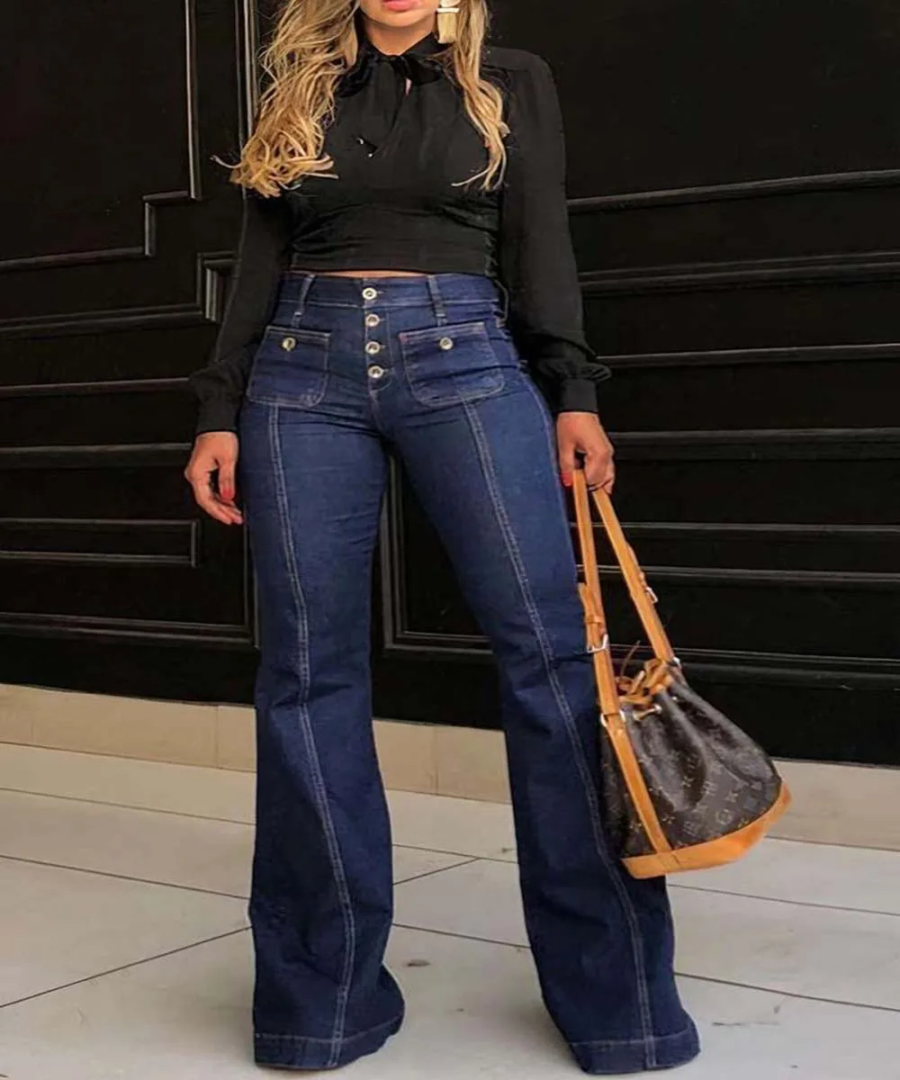 Whisper Lumi 2026 Spring Summer Women's Vintage High Waist Patchwork Washed Denim Pants Stretch Slim Flare Jeans
Whisper Lumi 2026 Spring Summer Women's Vintage High Waist Patchwork Washed Denim Pants Stretch Slim Flare Jeans