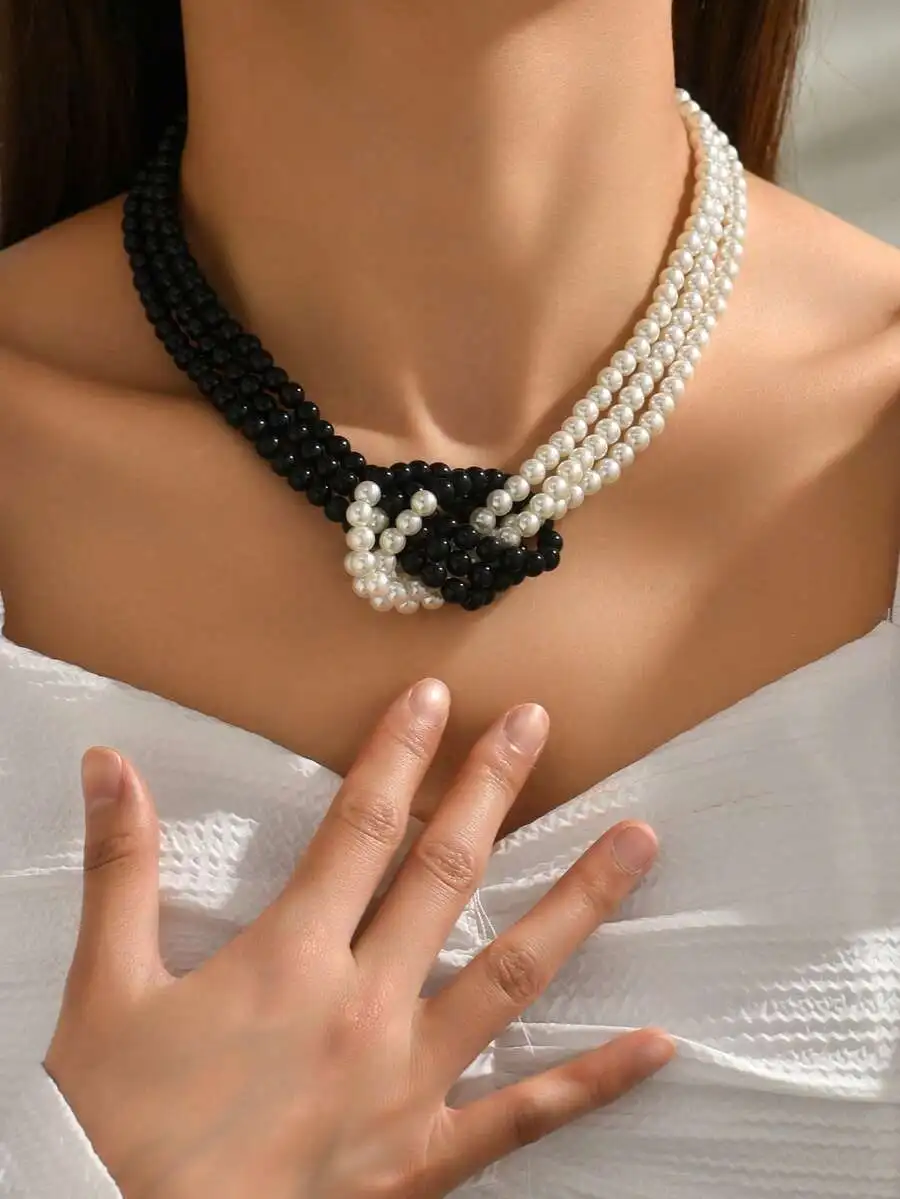 Pearl Multilayer Necklace Elegant Layered Design Stylish Jewelry Accessory for Daily Wear
Pearl Multilayer Necklace Elegant Layered Design Stylish Jewelry Accessory for Daily Wear