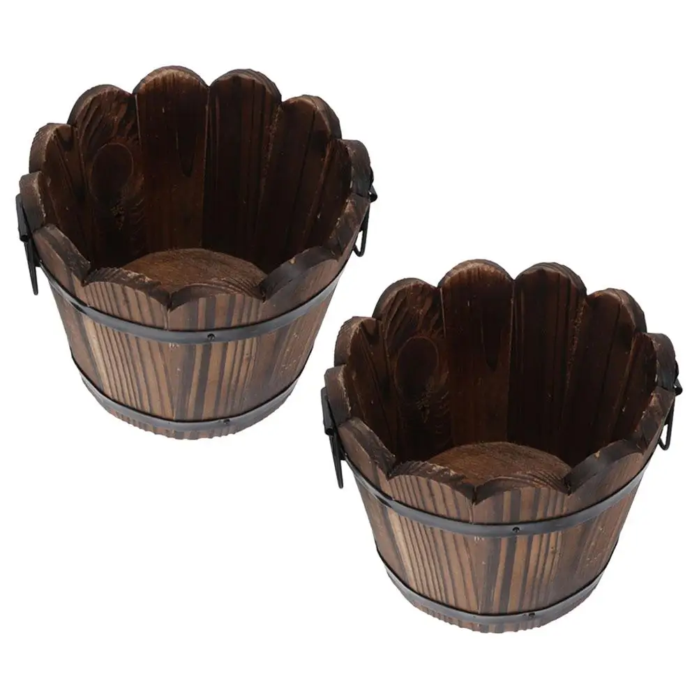2 Pcs Outdoor Solid Wood Flowerpot Floral Containers Potato Planting Holder Planter Chinese Fir
2 Pcs Outdoor Solid Wood Flowerpot Floral Containers Potato Planting Holder Planter Chinese Fir