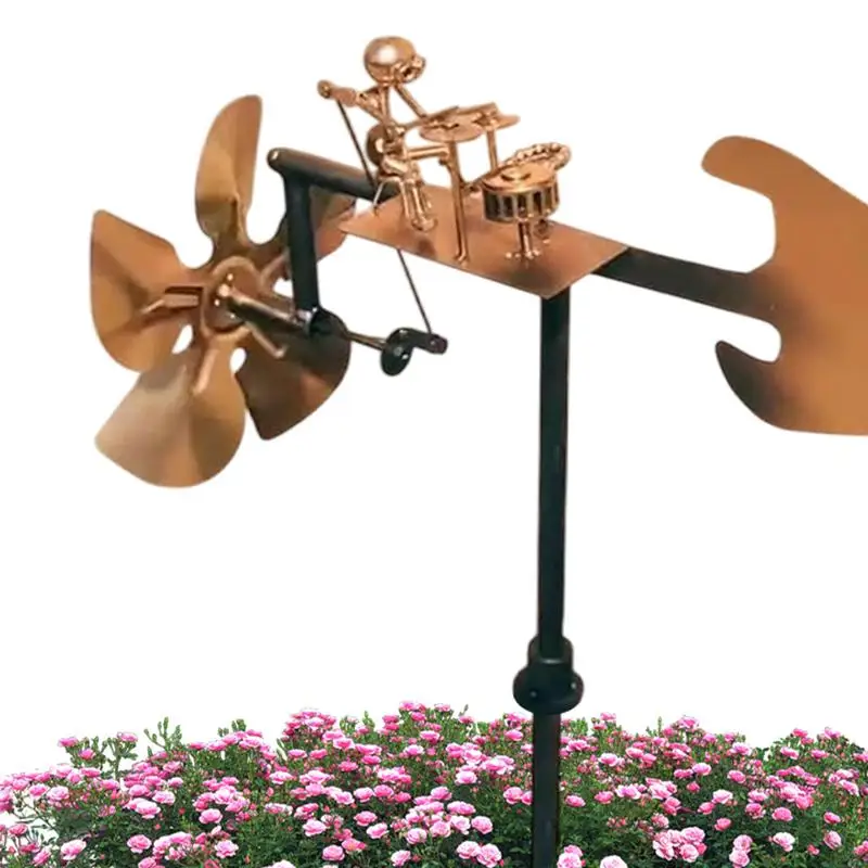 Metal Wind Spinner Metal Drummer Windmill Statue Decorative Wind Power Rock Art Statue for Garden Yard Patio Lawn Porch Backyard
Metal Wind Spinner Metal Drummer Windmill Statue Decorative Wind Power Rock Art Statue for Garden Yard Patio Lawn Porch Backyard