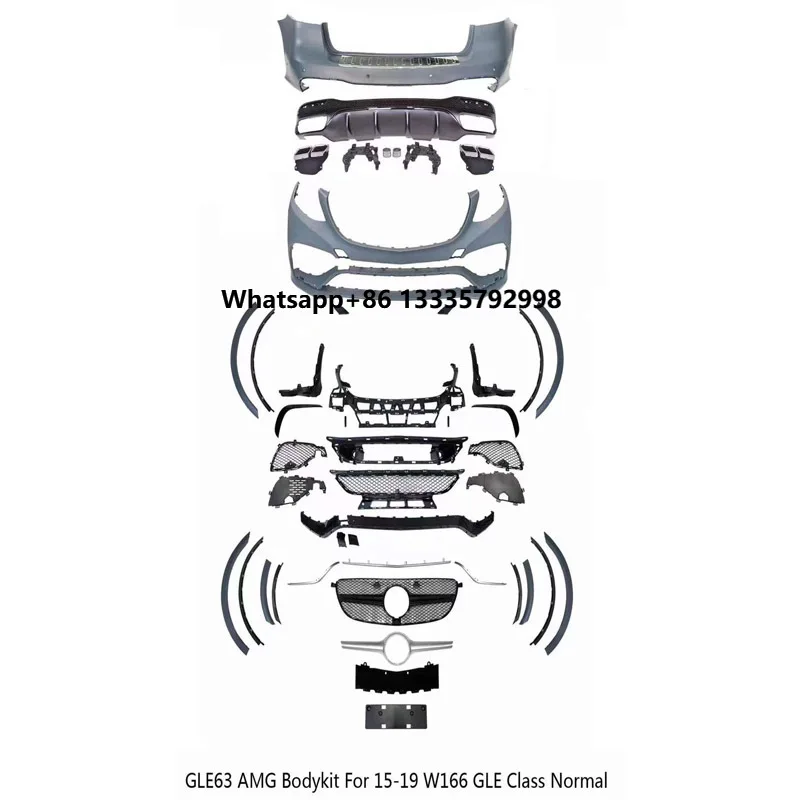 GLE63 AMG Sport Model Car Body Kit for Mercedes Benz GLE W166 Upgrade With Front Bumper Grille Rear Bumper for BENZ 2016-2019
GLE63 AMG Sport Model Car Body Kit for Mercedes Benz GLE W166 Upgrade With Front Bumper Grille Rear Bumper for BENZ 2016-2019