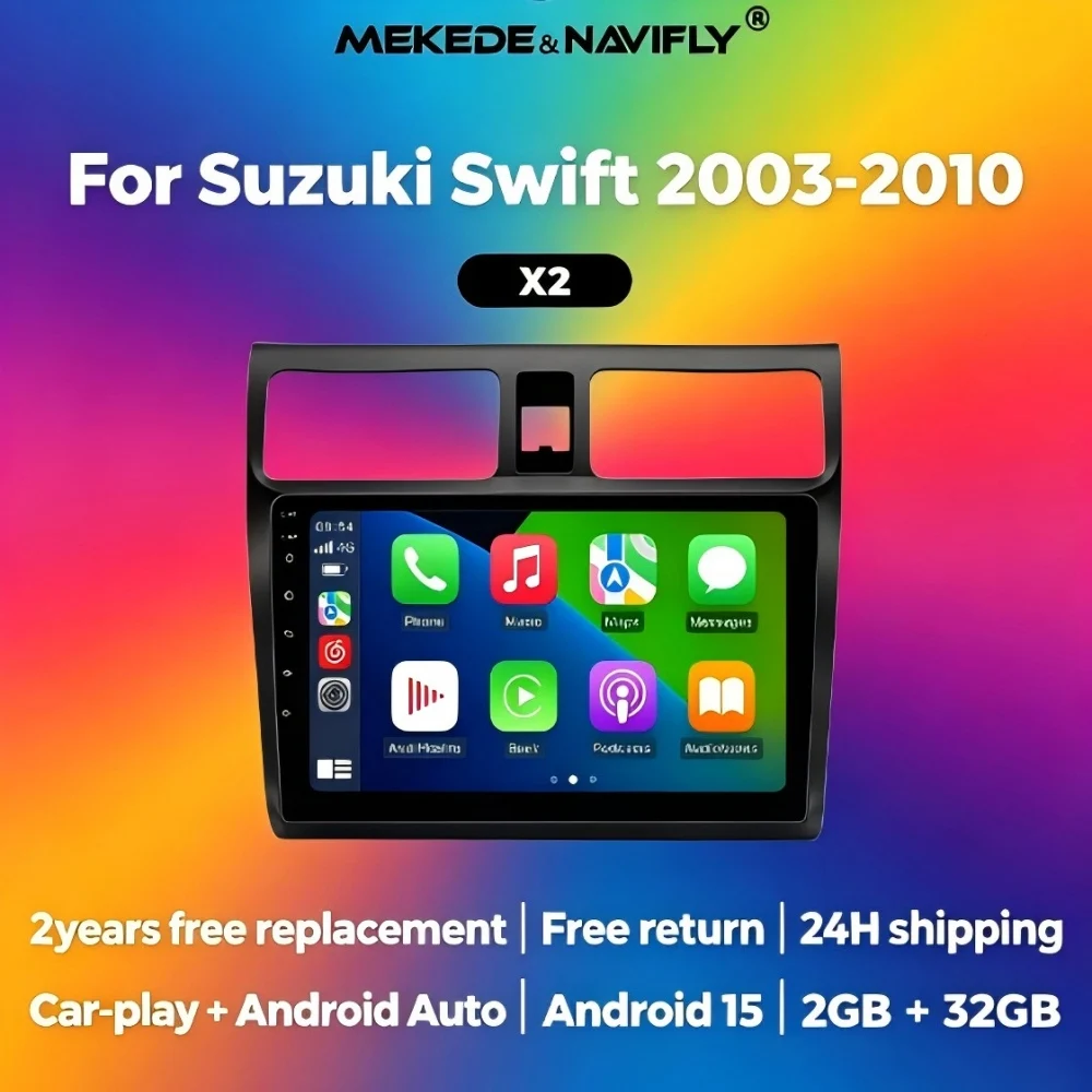 Автомагнитола MEKEDE Android 15, 2 DIN, для Suzuki Swift 2003-2010, стереоплеер, мультимедийный дисплей, GPS-навигация
Автомагнитола MEKEDE Android 15, 2 DIN, для Suzuki Swift 2003-2010, стереоплеер, мультимедийный дисплей, GPS-навигация