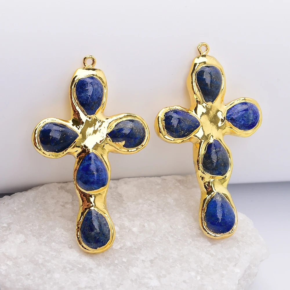 APDGG 2 Pcs 36x56mm Natural Blue Lapis lazuli Gold Edged Big Connector Pendant Beads Jewelry Making DIY
APDGG 2 Pcs 36x56mm Natural Blue Lapis lazuli Gold Edged Big Connector Pendant Beads Jewelry Making DIY