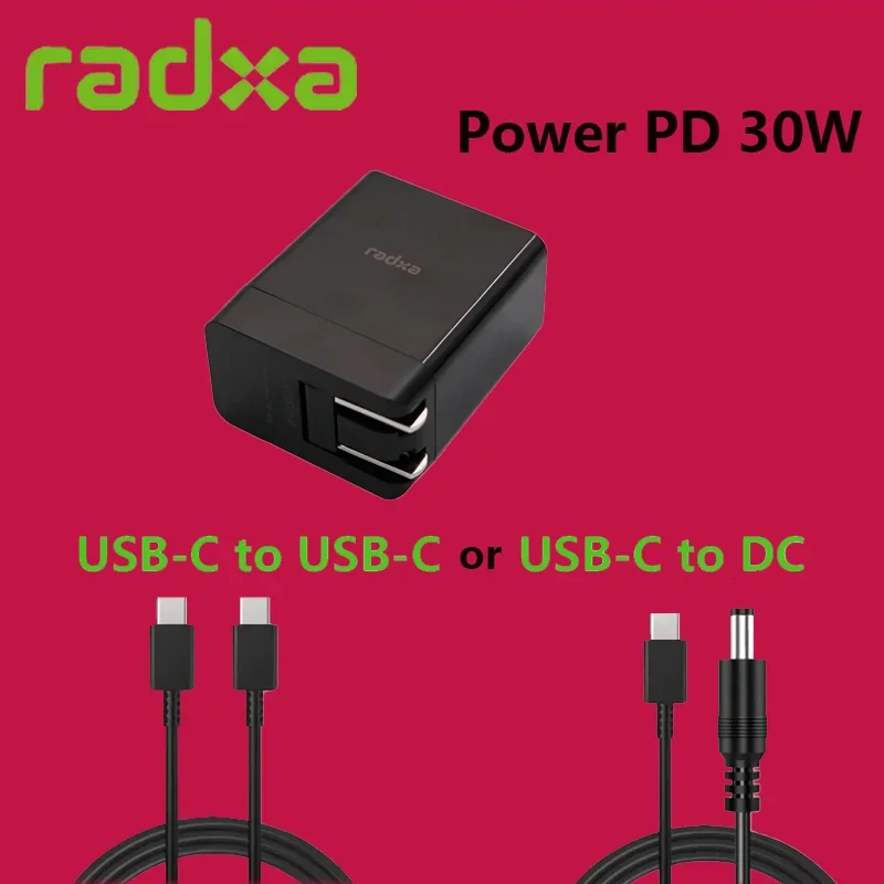 Опция Radxa Power PD 30 Вт, адаптер питания европейского стандарта, кабель C-C и кабель C-DC, совместимый с Radxa SBC
Опция Radxa Power PD 30 Вт, адаптер питания европейского стандарта, кабель C-C и кабель C-DC, совместимый с Radxa SBC