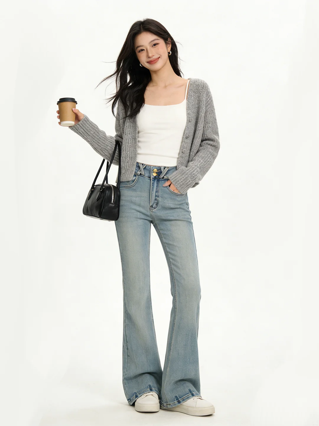 Retro High Waist Bell Bot Soft Waed Women's Jeans Slimming Design Spring Summer Faion Korean Sle Denim Pants
Retro High Waist Bell Bot Soft Waed Women's Jeans Slimming Design Spring Summer Faion Korean Sle Denim Pants