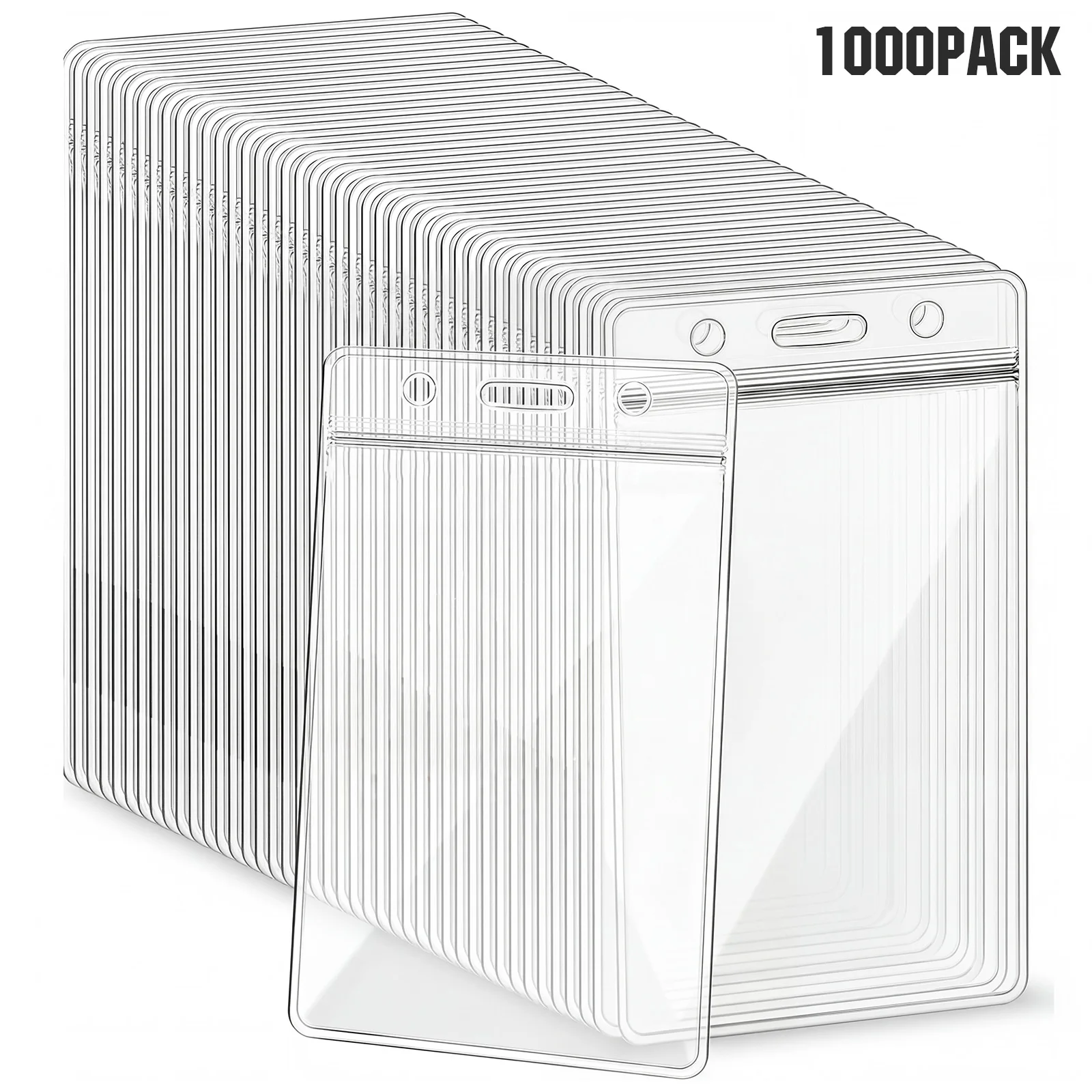 1000 Pack Extra Thick ID Card Name Badge Holder Resealable Clear PVC Vertical Sleeve Pocket 2.5x 3.5in for Office Factory School
1000 Pack Extra Thick ID Card Name Badge Holder Resealable Clear PVC Vertical Sleeve Pocket 2.5x 3.5in for Office Factory School