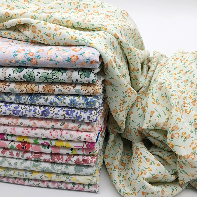 Summer Floral Chiffon Fabric Non-See-Through Dress French Bubble Ruffle Blouse Half-Length Skirt Children's Clothing 1/3/5/ 10m
Summer Floral Chiffon Fabric Non-See-Through Dress French Bubble Ruffle Blouse Half-Length Skirt Children's Clothing 1/3/5/ 10m