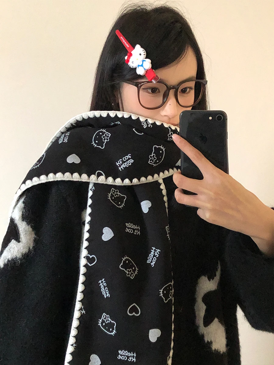 Red Cute Kitten Scarf For Women 2025 New Winter Korean Style Atmosphere Warm Scarf
Red Cute Kitten Scarf For Women 2025 New Winter Korean Style Atmosphere Warm Scarf