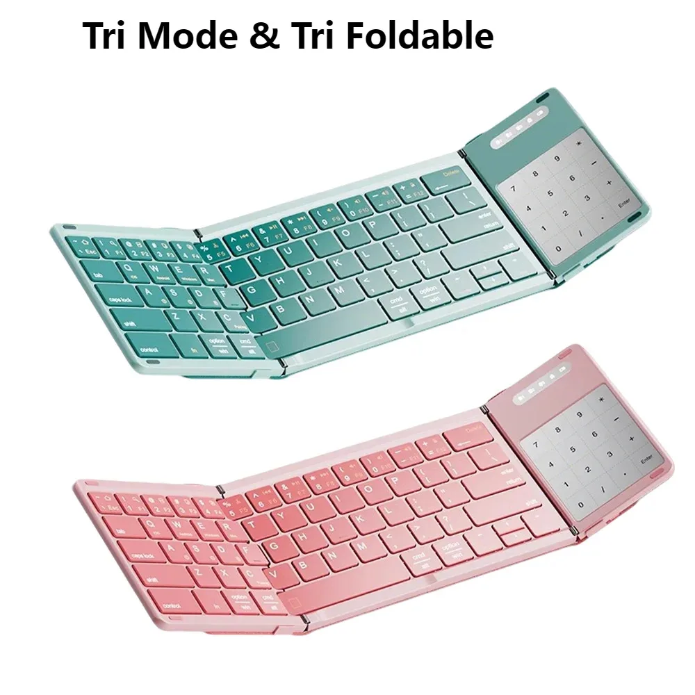Tri-Foldable Wireless Bluetooth Pink Cute Mini Keyboard Ultra Lightweight Pocket Digital Touch Keypad For Laptop Tablet PC Gifts
Tri-Foldable Wireless Bluetooth Pink Cute Mini Keyboard Ultra Lightweight Pocket Digital Touch Keypad For Laptop Tablet PC Gifts