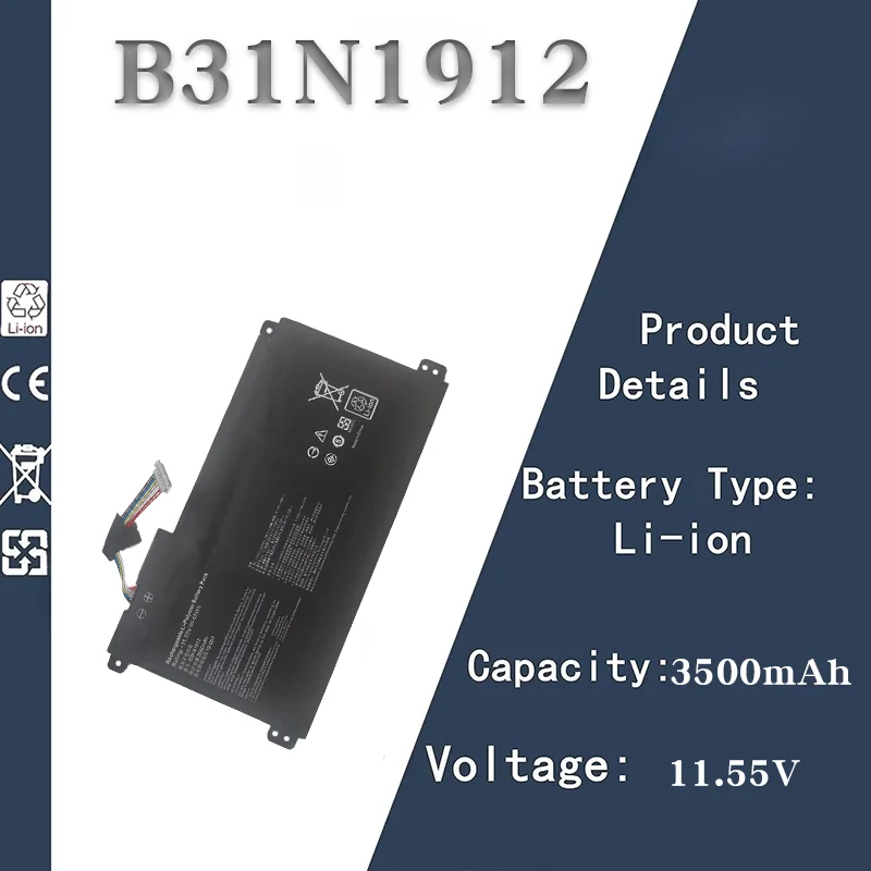 Новый аккумулятор ASUS B31N1912 11,55 В 3500 мАч — подходит для ноутбука E410M E410MA E510M E510MA L410M | Долговечный блокнот
Новый аккумулятор ASUS B31N1912 11,55 В 3500 мАч — подходит для ноутбука E410M E410MA E510M E510MA L410M | Долговечный блокнот