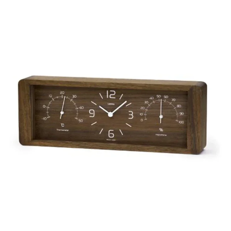 Nordic style simple clock desk clock with temperature hygrometer walnut
Nordic style simple clock desk clock with temperature hygrometer walnut