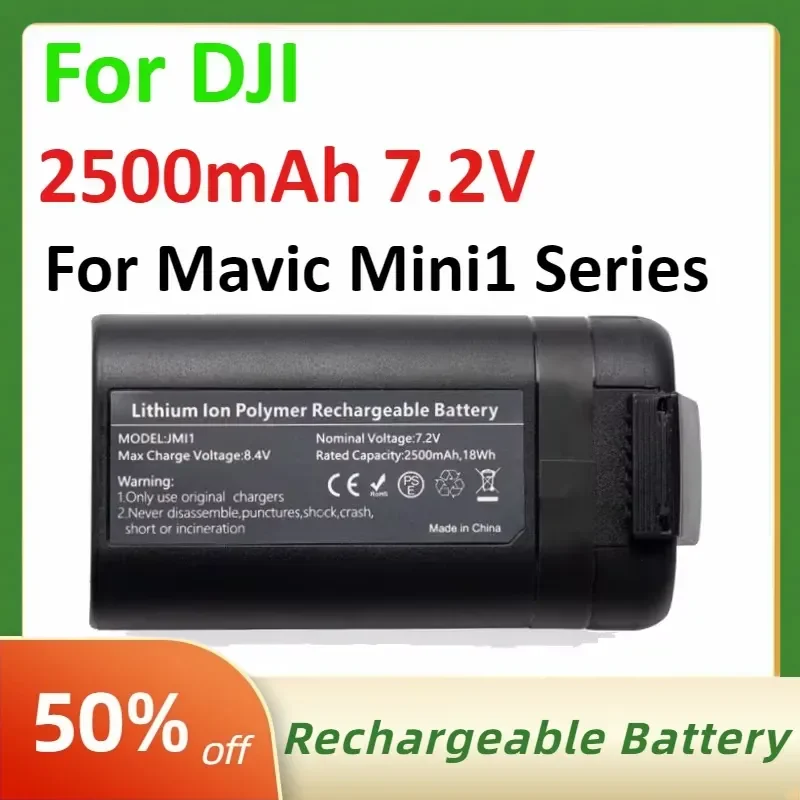 JMI1 7.2V 18Wh 2500mAh Drone Battery for DJI Mavic Mini1 Series Intelligent Flight Accessories Capacity Flight Time 30 Minutes
JMI1 7.2V 18Wh 2500mAh Drone Battery for DJI Mavic Mini1 Series Intelligent Flight Accessories Capacity Flight Time 30 Minutes