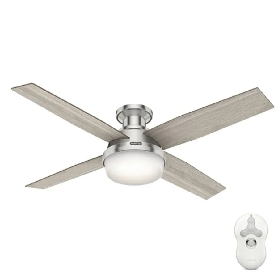 52 inch Indoor Ceiling Fan with LED Light and Remote Control - Modern Low Profile Mount for Bedroom, Living Room, or Kitchen -
52 inch Indoor Ceiling Fan with LED Light and Remote Control - Modern Low Profile Mount for Bedroom, Living Room, or Kitchen -