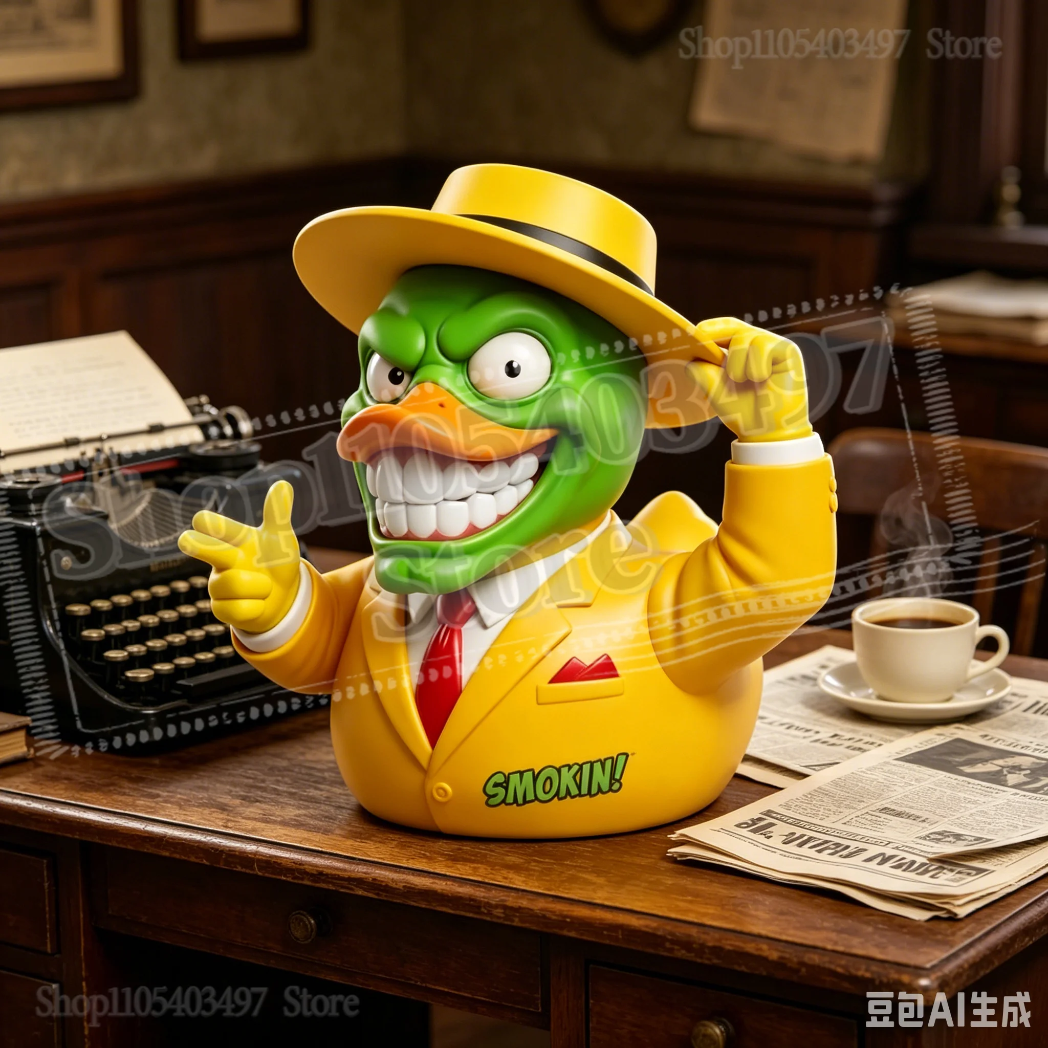 The Mask Smokin Rubber Duck & Dog, Stanley Ipkiss Movie Character Duck, Collectible Cosplay Duck Figurine
The Mask Smokin Rubber Duck & Dog, Stanley Ipkiss Movie Character Duck, Collectible Cosplay Duck Figurine