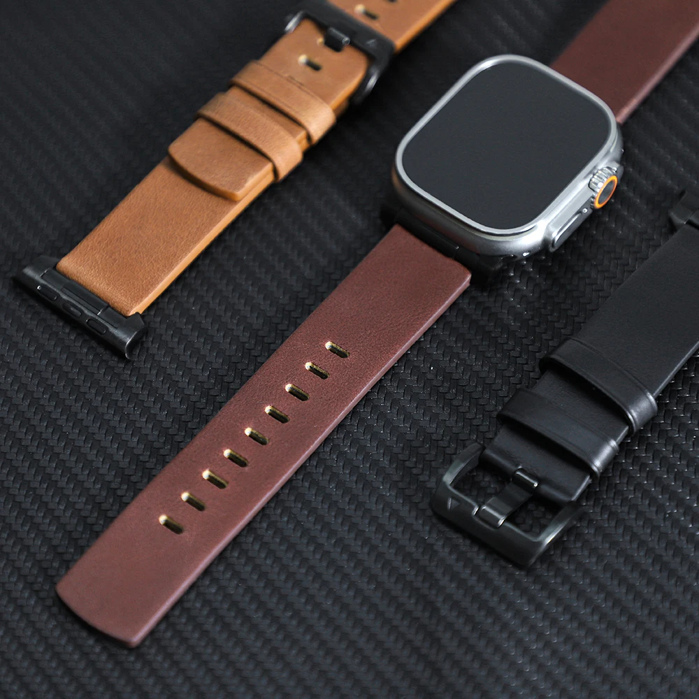 Leather Strap for Apple Watch Ultra 49mm 45mm 42mm 44mm Luxury Men Band for iWatch se 6 5 4 Series 9 8 7 ultra 2 Bracelet
Leather Strap for Apple Watch Ultra 49mm 45mm 42mm 44mm Luxury Men Band for iWatch se 6 5 4 Series 9 8 7 ultra 2 Bracelet
