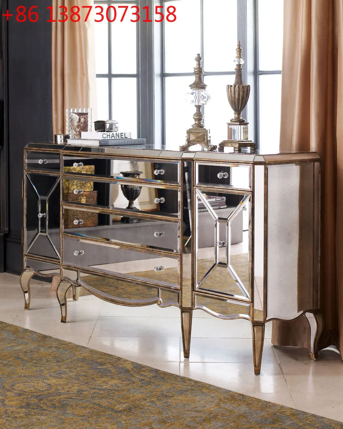 Huayu glass mirror bar simple European neoclassical entrance table
Huayu glass mirror bar simple European neoclassical entrance table
