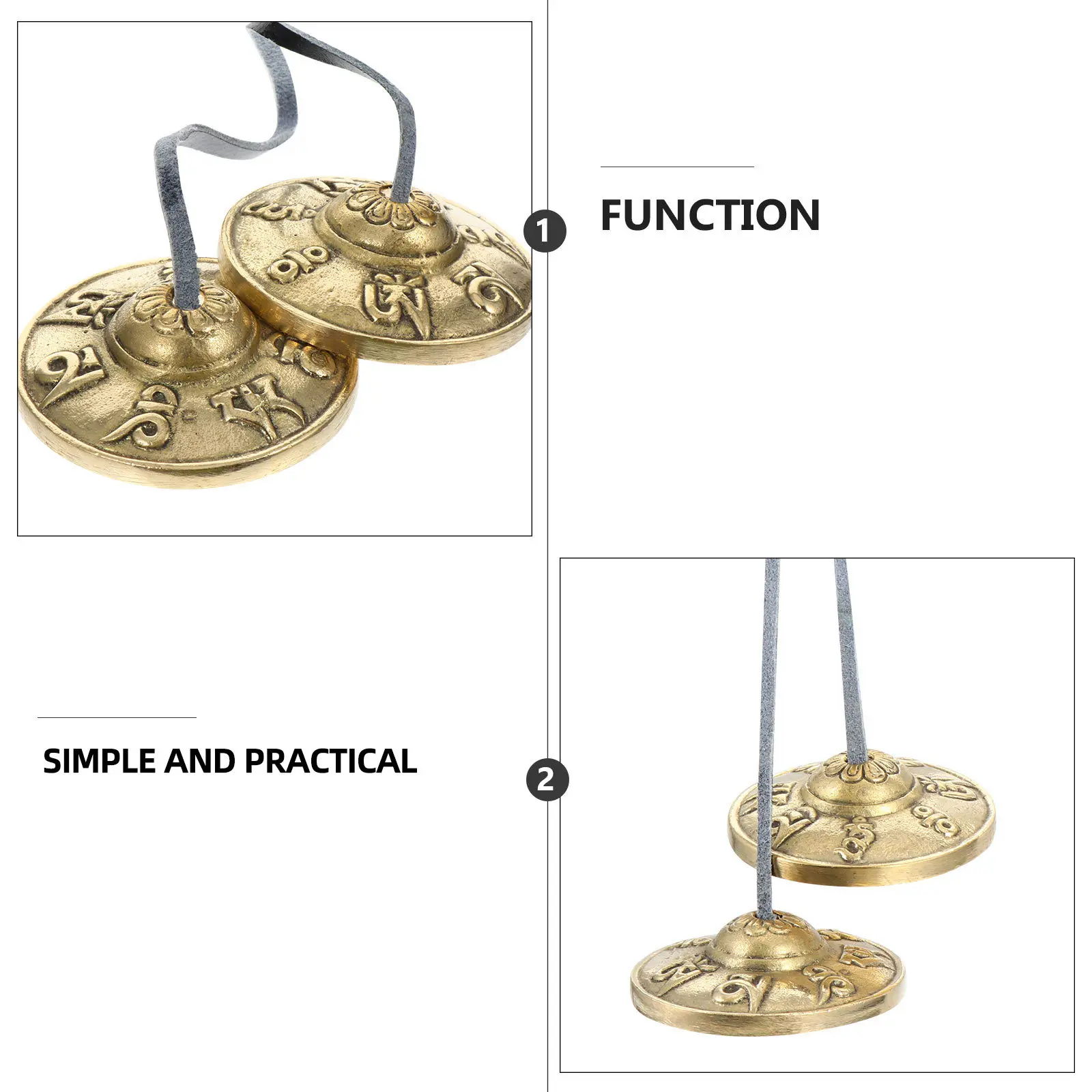 1Pair Nepal Cymbals Bell Lightweight Mini Copper Meditation Bell for Yoga Meditation Religious Percussion Musical Instruments
1Pair Nepal Cymbals Bell Lightweight Mini Copper Meditation Bell for Yoga Meditation Religious Percussion Musical Instruments